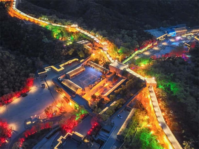 Badaling Great Wall Night Tour+ Light Show + Performance - Arriving for the sunset at Badaling
