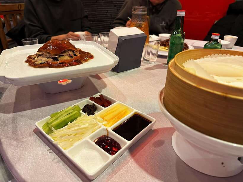 Beijing Hutong Food Crawl Delights: Peking duck, Hotpot&More - Yunnan Rice Noodles Finish the Meal