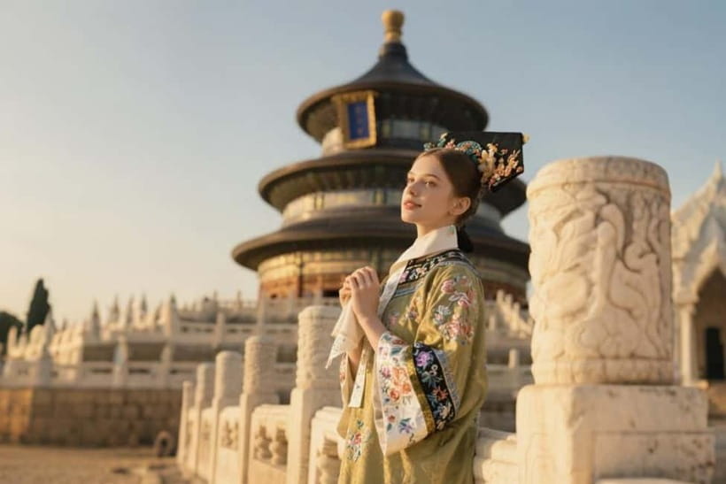 Beijing: Temple of Heaven Hanfu Photography with Ticket - Photographing at Wanshou Pavilion