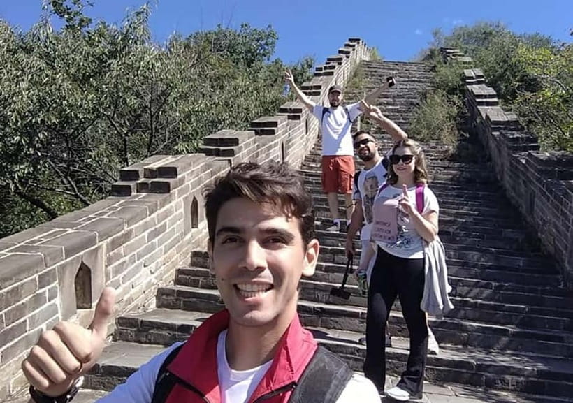 Mutianyu Great Wall 5-KM Guided Hike with Uphill Cable Car - The climb toward Tower 20