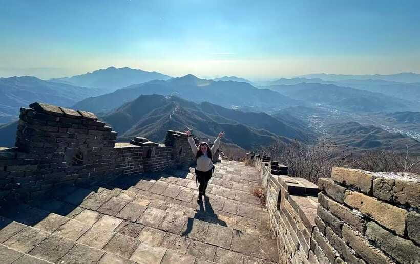 Mutianyu Great Wall 5-KM Guided Hike with Uphill Cable Car - The quieter, rougher wall section