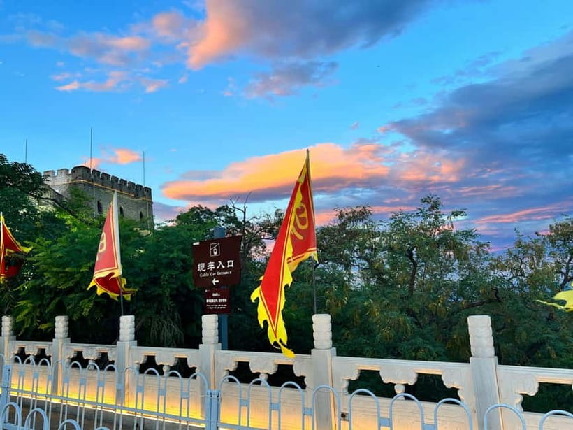 Sunset Glow at Mutianyu Great Wall Night Bus Tour+Ticket - Getting into the scenic area